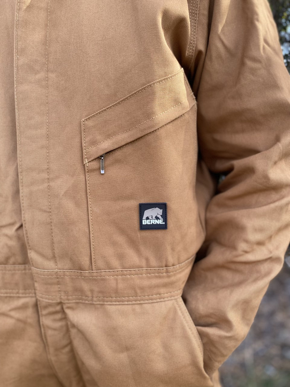 Men's Berne Coveralls in Tan - I417BD - Blair's Western Wear in Marble Falls, TX
