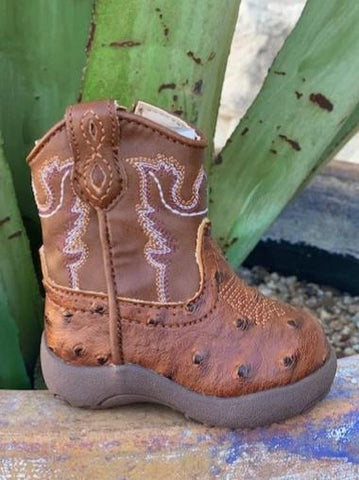 Cowboy Baby Infant Ostrich Roper Boot - 91619000807
