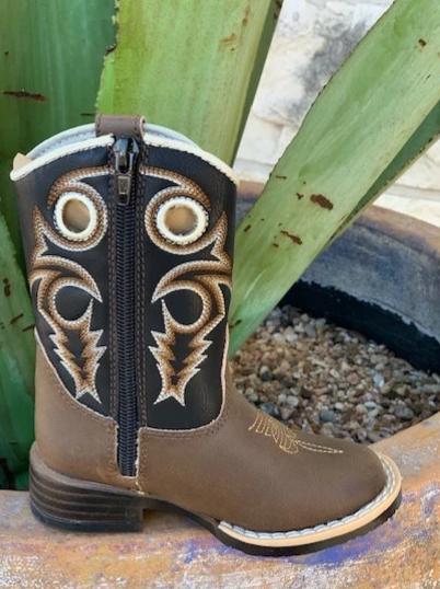 Infant Baby Cowboy Brown / Black Boot Ropers - 4419202