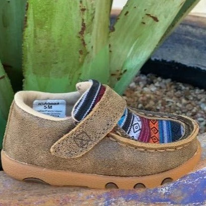 Twisted X Infant Baby Serape Moccasin - ICA0004