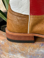 Anderson Bean Men's Belly Ostrich Texas Flag Western Boot