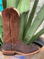 Anderson Bean Men's Square Toe Boar Leather Western Boot  - 3357M