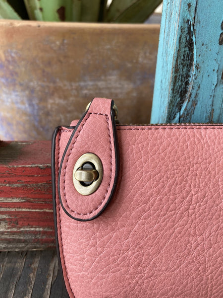Ladies Crossbody or Handheld Purse Wallet in Bubble Gum Pink - L8000-138 - Blair's Western Wear Marble Falls, TX