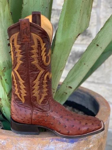 Men's Handmade Cowboy Full Quill Ostrich boots by Rod Patrick Bootmakers