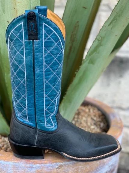 Men's Rod Patrick Handmade Bison Cowboy Square Toe Boots