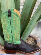 Men's Handmade Western Bison Hide Cowboy Boots by Rod Patrick - 10224