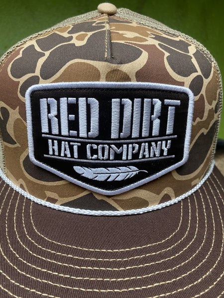Men's Red Dirt Logo Cap in Camo/Tan w/ Embroidered Patch - RDHC309 - Blair's Western Wear Marble Falls, TX