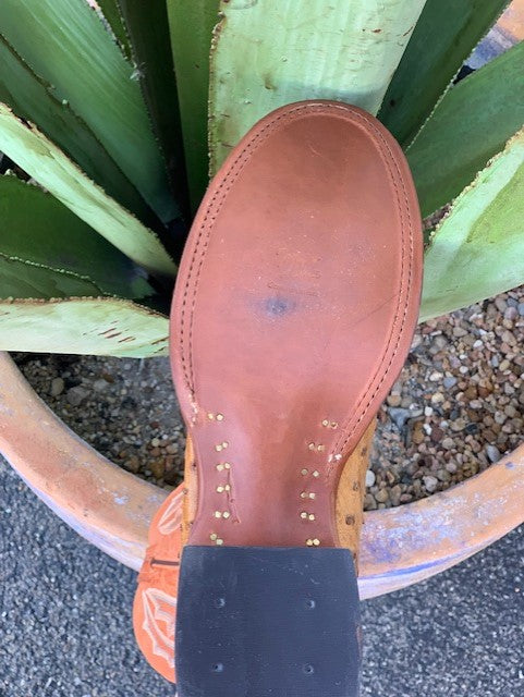 Men's Saddle Ostrich Square Toe Western Boot