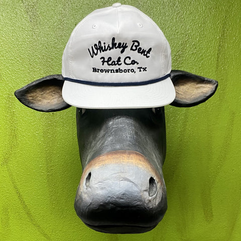 Men's Whiskey Bent Logo Cap in White/Black - THE FRIO - Blair's Western Wear Marble Falls, TX 
