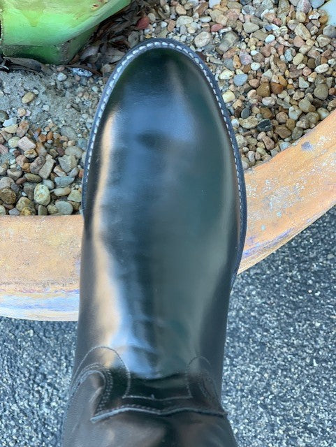 Men's Black Round Toe Roper Boot