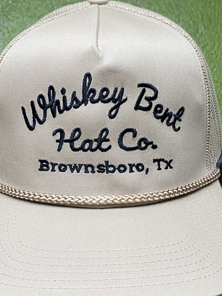 Men's Whiskey Bent Logo Cap in Natural/Black - SALE BARN - Blair's Western Wear Marble Falls, TX