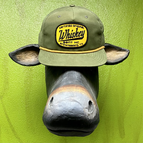 Men's Whiskey Bent Logo Cap in Green/Yellow - THE SARGE - Blair's Western Wear Marble Falls, TX 