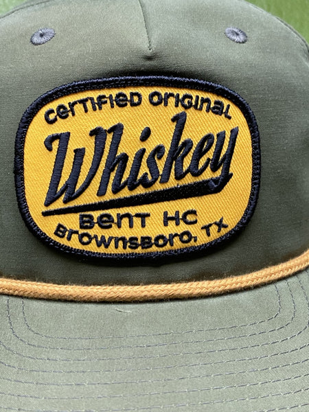 Men's Whiskey Bent Logo Cap in Green/Yellow - THE SARGE - Blair's Western Wear Marble Falls, TX