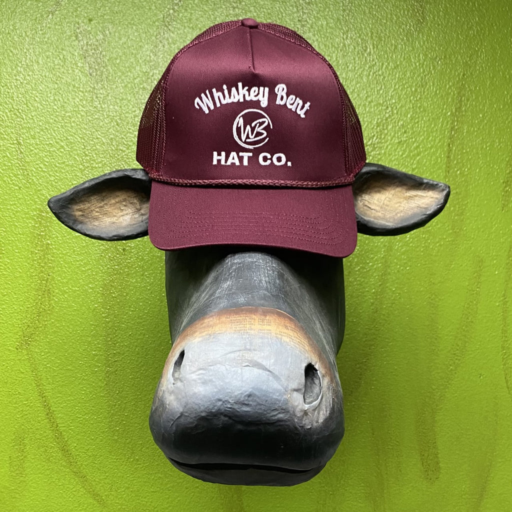 Men's Whiskey Bent Logo Cap in Maroon and White - 12TH MAN - Blair's Western Wear Marble Falls, TX