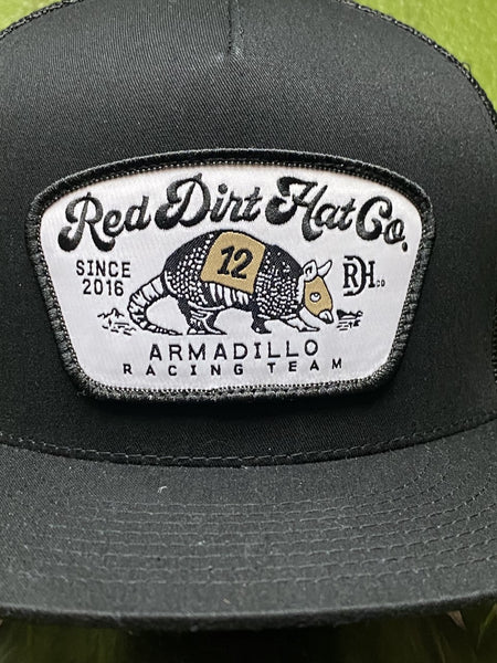 Mens Red Dirt Logo Cap in Black & White - RDHC205 - Blair's Western Wear Marble Falls, TX