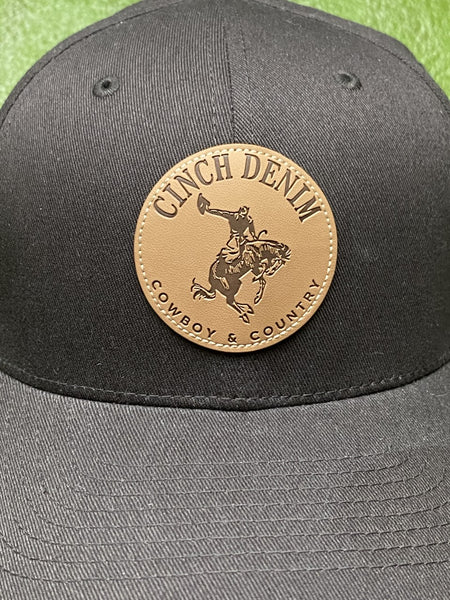Cinch Logo Cap in Brown W/ Leather Logo Patch - MCC0627783 - Blair's Western Wear Marble Falls, TX