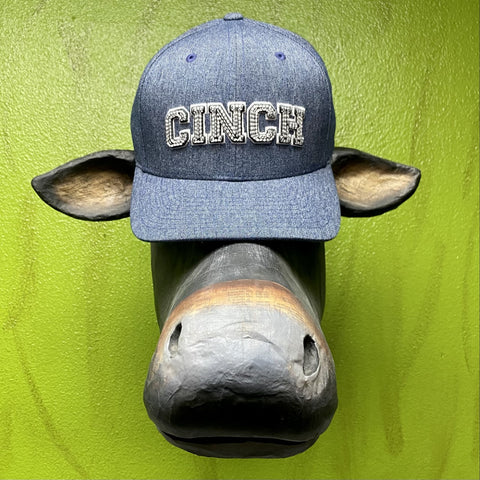 Men's Cinch Logo Cap in Heather Blue & White Embroided w/ "Cinch" - MCC0627791 - Blair's Western Wear Marble Falls, TX 
