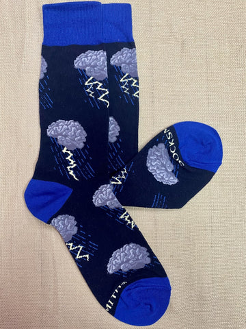 Men's "Brain Storm" Socks in Black/Blue - MNC2560 - Blair's Western Wear Marble Falls, TX 