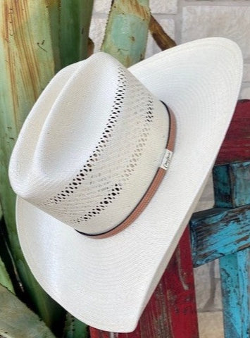 RSCOLT3042 Cowboy Resistol George Strait Collection Colt Straw Hat w/ tan hatband - Blair's Western Wear Marble Falls, TX