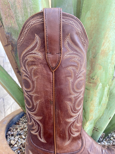 Ladies Ariat Western Boot in Brown with a Pointed Toe & Traditional Stritching - 10042382 - Blair's Western Wear Marble Falls, TX