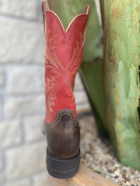Ladies Arait Women's Boot in Brown/Red with Shock Shield Soles - 10040287 - Blair's Western Wear Marble Falls, TX