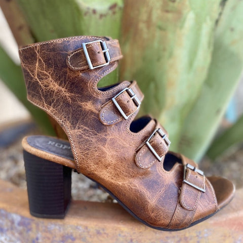 Ladies 3" Buckle Heels in Brown Leather - 9129462731 - Blair's Western Wear Marble Falls, TX 