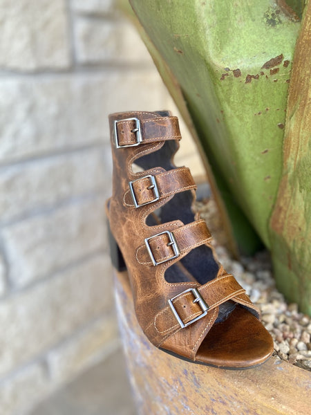 Ladies 3" Buckle Heels in Brown Leather - 9129462731 - Blair's Western Wear Marble Falls, TX