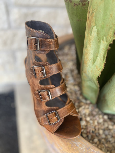 Ladies 3" Buckle Heels in Brown Leather - 9129462731 - Blair's Western Wear Marble Falls, TX