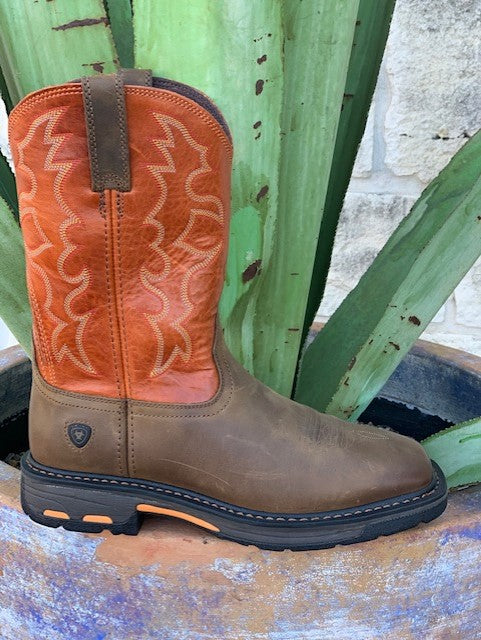 Men's Soft Toe Wide Square Toe Western Work Boot