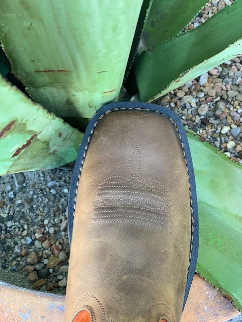 Men's Soft Toe Wide Square Toe Western Work Boot