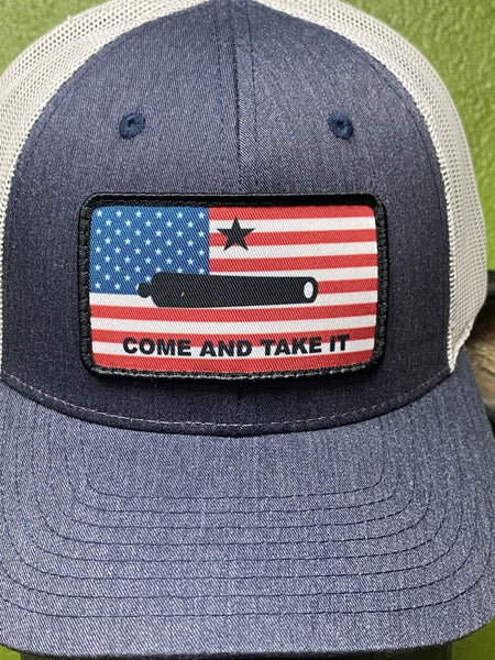 Men's Patriotic Cap w/ American Flag & "Come And Take It" Patch - DALLY445 - Blair's Western Wear Marble Falls, TX