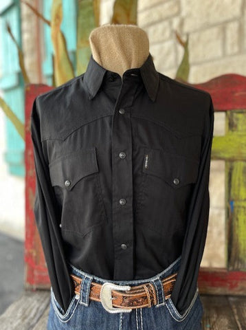 Men's Cinch Black Long Sleeve Snap Button Down - MTW1681003 - Blair's Western Wear Marble Falls, TX