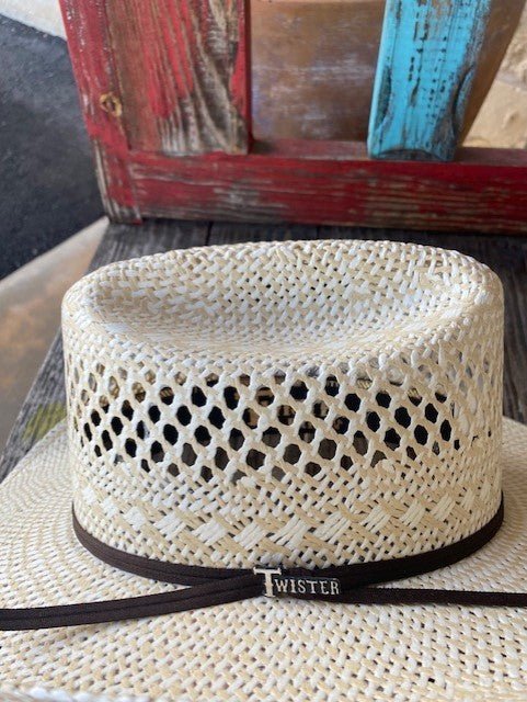Twister 2-Tone Natural Cattleman Straw Hat