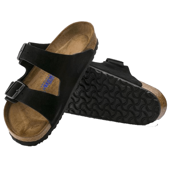 Ladies Arizona Black Suede Birkenstock sandals