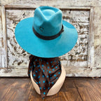 Wild Rag - CM - Mocha & Turquoise Polka Dot Print - Blair's Western Wear - Marble Falls, TX 