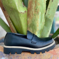 Ladies Chucky Loafer Shoe in Black & Tan - BPNB09ZDW - Blair's Western Wear Marble Falls, TX 